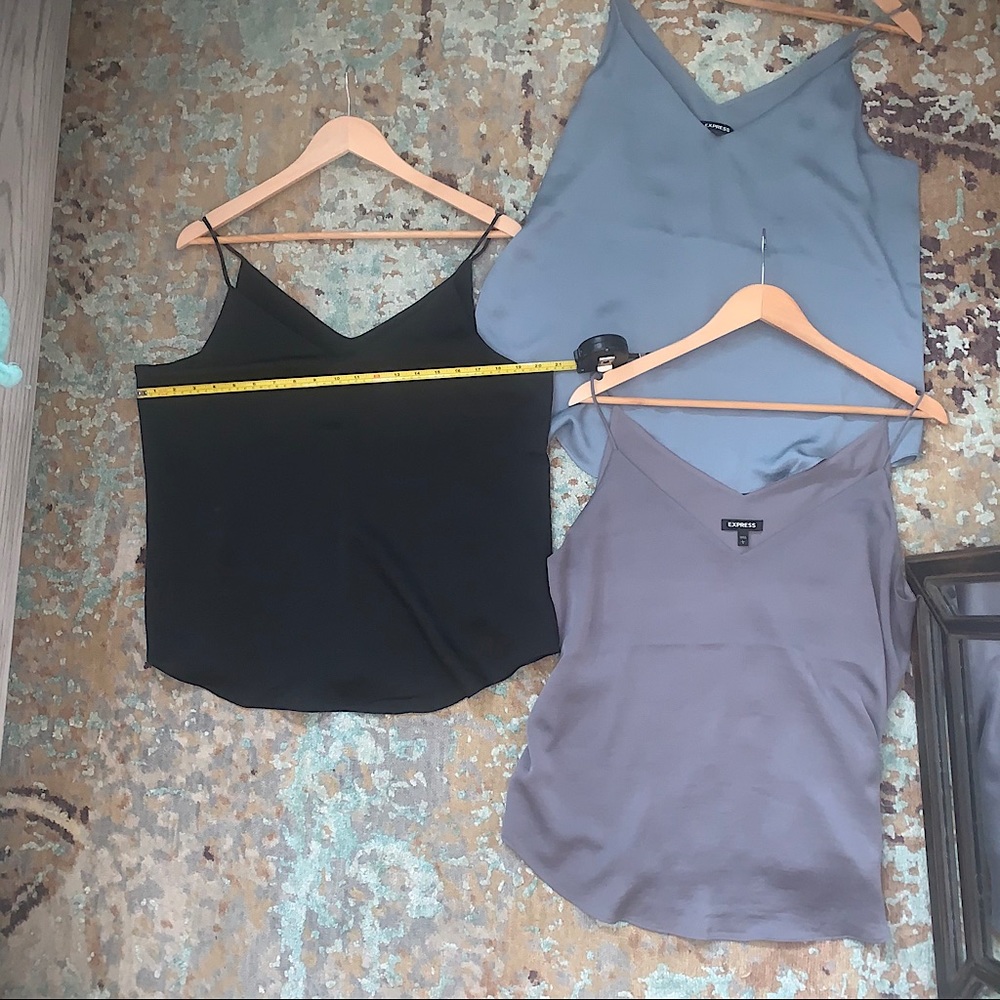 3 Express V Neck Downtown Satin Camis